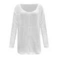 thumbnail image 5 of Summer Tops for Women Long Sleeve Shirt for Women Football Shirt Summer Casual Tops Long Sleeve Stripped Short Workout T Shirts Athletic Short White S, 5 of 8