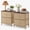 Khaki, variant on TrumanPick 2-Drawer Fabric Storage Dresser, Fabric Nightstand for Bedroom Set of 2, Small Dresser for Closet Dorm 11.8"D x 18"W x 20"H, Light Green