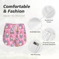 thumbnail image 4 of Balery pink Holiday Joy Pantalones cortos deportivos para mujer con forro y dos bolsillos, elásticos, para entrenamiento, gimnasio, yoga-Small, 4 of 7
