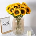 thumbnail image 4 of HAOSHICS Sunflowers Artificial Flowers with Long Stem Fake Sunflowers Bulk Fall Decoration for Wedding Home Birthday Party Outdoor Indoor Decor, 4 of 6