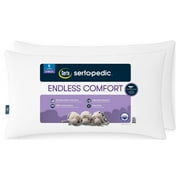 Sertapedic Endless Comfort Bed Pillow, King, 2 Pack (Old Version)
