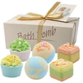thumbnail image 3 of 6PCs Dessert Theme Bath Bombs Gift Box Set,Handmade Mega Bubble Bathbombs for Women,Natural Sea Salt Bath Ball Gift Set for Birthday Christmas Gifting, 3 of 5