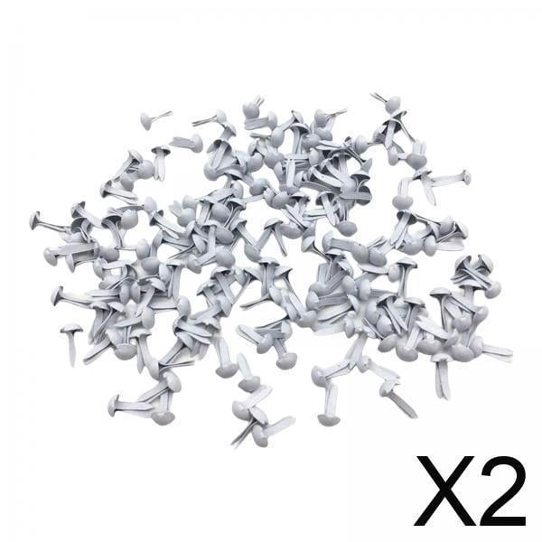 2x200x Mini Sujetadores De Papel Con Clavos De Hierro Para Decoración De álbumes De Recortes, Manualidades