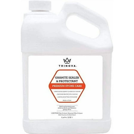 TriNova Granite Sealer & Protector Gallon Refill- Made in USA, Best Stone Polish, Protectant & Care Product - Easy Maintenance for Clean Countertop Surface, Marble, Tile 128 fl oz