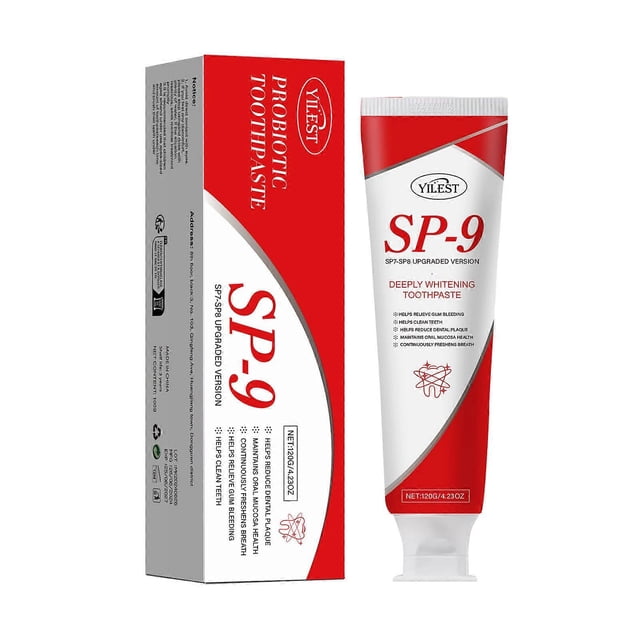 Sp 9 Toothpaste SP-9 Probiotic Toothpaste Sp9 Pasta Dental Teeth Whitening Care Toothpaste Stain Removal Deep Cleaning Fresh Breath--1pc