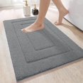 thumbnail image 1 of Alfombra De Baño Antideslizante,Alfombra De Baño De Microfibra Suave,Absorbente De Agua,Lavable A Máquina,Alfombra De Ducha De Baño Extra Gruesa,40 X 60 Cm,Gris, 1 of 5