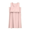 thumbnail image 6 of Tnhcen Women's 2025 Cotton Solid Sleep Dresses - New Arrival Sleeveless Round Neck Basic Nightgowns with Built-in Bra Pads Loose Fit Long Pajama Dresses for Women Casual Home Sleepwear M-2XL, 6 of 6