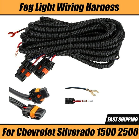 HHENGYISOUL 12V Fog Light Wiring Harness Kit for Chevy Silverado 2003-2006 (07 Classic) 1500 2500
