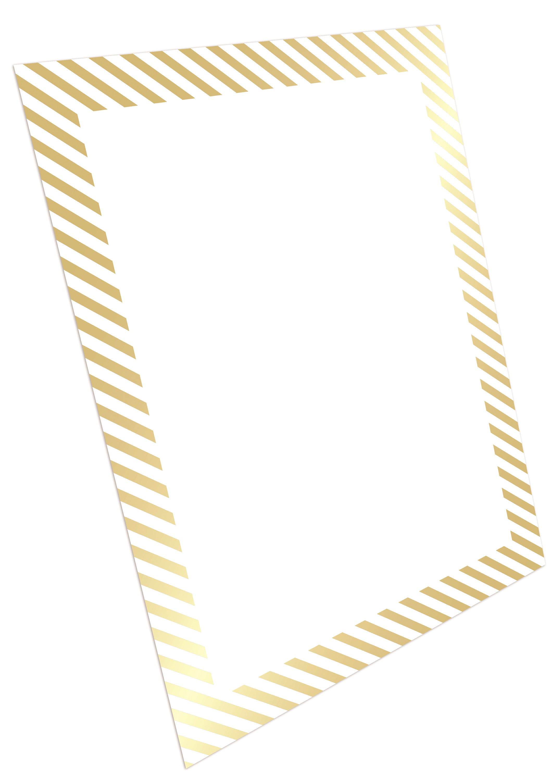 UCreate 22x28 Foil White with Gold Striped Border Poster Board