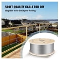 thumbnail image 2 of 3/16 Inch Stainless Steel Wire Rope 500ft - 316 Stainless Steel Cable, 4700lbs Breaking Strength, 1x19 Strand for Railing, Decking, Clothesline, 2 of 6