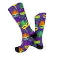 thumbnail image 5 of Women‘s Carnival Print Socks, Breathable Crew Socks with Colorful Festival Patterns, for Mardi Gras, Parties, Cosplay & Fun Outfits E 1pcs, 5 of 6