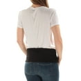 thumbnail image 4 of INC Womens Black Tie Color Block Short Sleeve Jewel Neck T-Shirt Size: M, 4 of 4