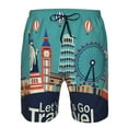 thumbnail image 3 of Logiee Let's go Travel Print Mens Swim Trunks Quick Dry Board Shorts,Breathable Hawaii Beach Shorts Swimwear Bathing Suits-Medium, 3 of 6