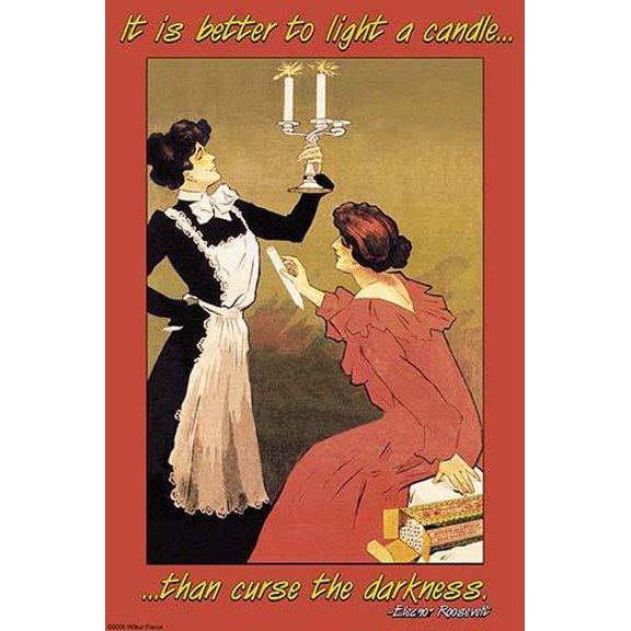 It is Better to Light a Candle than to Curse the Darkness- Fine Art Canvas Print (20" x 30")