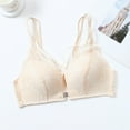 thumbnail image 4 of Jsaierl Lace Bras for Women Wirefree Support T-shirt Bras Seamless Sexy Bralettes Shapewear Breathable Full Figure Bras Front Closure, 4 of 4
