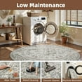 thumbnail image 5 of SIXHOME 8'x8' Round Rug Washable Rugs for Living Room Vintage Traditional Circle Carpet Rugs for Bedroom Dinning Room Office Soft Non Slip Area Rug Retro Home Decor Light Gray, 5 of 8