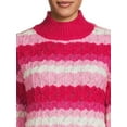 thumbnail image 2 of 99 Jane Street Women's Mock Neck Pullover Sweater with Long Sleeves, Midweight, Sizes XS-XXXL, 2 of 5