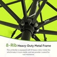 thumbnail image 3 of Scafild | 10ft Outdoor Patio Umbrellas with Solar Lights, 3 Tier Vented Large Market Table Umbrella with 8 Sturdy Ribs & 1.5" Pole UV Protection for Garden Deck Backyard Pool - Apply Green, 3 of 9
