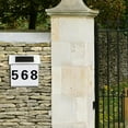 Solar House Number Plaque Light Stainless Steel Solar Doorplate Number Lamp Outdoor Address