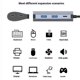 thumbnail image 3 of 2395-2A2C30 Type-C to 2xUSB-C 2xUSB3.0 PD 100W Expansion Dock for MacBook USB Hub - Grey, 3 of 5