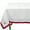 White+red, variant on Embroidered Holly Christmas Tree Double-Layer Holiday Tablecloth (Natural+White 65"x84" Tablecloth)