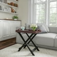 thumbnail image 5 of Lavish Home Folding Wooden End Table with Removable Tray Top (Cherry/Black), 5 of 7