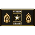 thumbnail image 1 of U.S. Army Veteran Sergeant Major Photo License Plate, 1 of 1