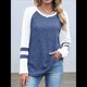 thumbnail image 4 of Sudadera de Larga para Mujer, con Bloques de Color, Informal, para Otoño. Azul XL, 4 of 7