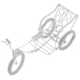 thumbnail image 1 of OULII Retro Bike Model Aluminum Wire Tricycle Toy White Decorative 1Pack for Dining Room, 1 of 8