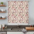 thumbnail image 4 of Pink Beige Flowers Sheer Curtains 63 Inches Long, Spring Floral Elegant Pastoral Rustic Light Filering Curtains, Breathable Simi Curtain Privacy Drapes for Living Room Bedroom Window Treatment, 4 of 9