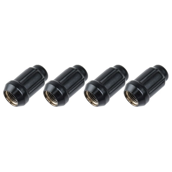 Motosport Alloys (4pk) Spline Drive Tapered Lug Nut 12mm x 1.25mm Thread Pitch Black For Viking, Kawasaki, Yamaha