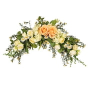 Artificial Floral Swag Door Wreath Home Decoration Silk Roses for Party Wall