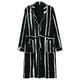 thumbnail image 1 of Batas de moda para hombre, manga larga, cuello en V, informales, regulares, lisas, para dormir, bata para mujer, blusa de poliéster, 1 of 2