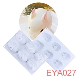 

Homeex Spot Silicone Fruit Cake Mold Milky White French Love Stereo Mousse Grinding Tool DIY Steamed Cake Baking Mold White EYA027 Six Bunny