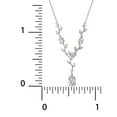 thumbnail image 7 of Believe by Brilliance Women's Fine Silver Plated Cubic Zirconia Vine Pendant Necklace, 18", 7 of 7