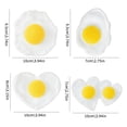 thumbnail image 3 of Heart-shaped Imitation Fried Egg with Two Yolks, Simulation Kitchen Food Toy, Food Prop Model, 3 of 8