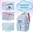 thumbnail image 6 of DAKIMOE School Backpack Book Bags Primary Middle School Bags for Kids Girls Teens Back to School Large Bookbags with Multi Pocket for 7-14 Years Pink, 6 of 6