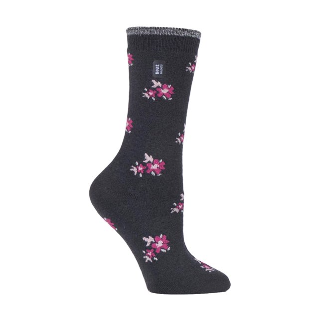 Heat Holders - Ladies Ultra Lite Thermal Brushed Inner Yarn Design Socks