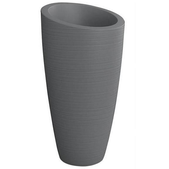 Mayne Modesto 32" x 16" x 16" Tall Polyethylene Planter - Graphite Grey