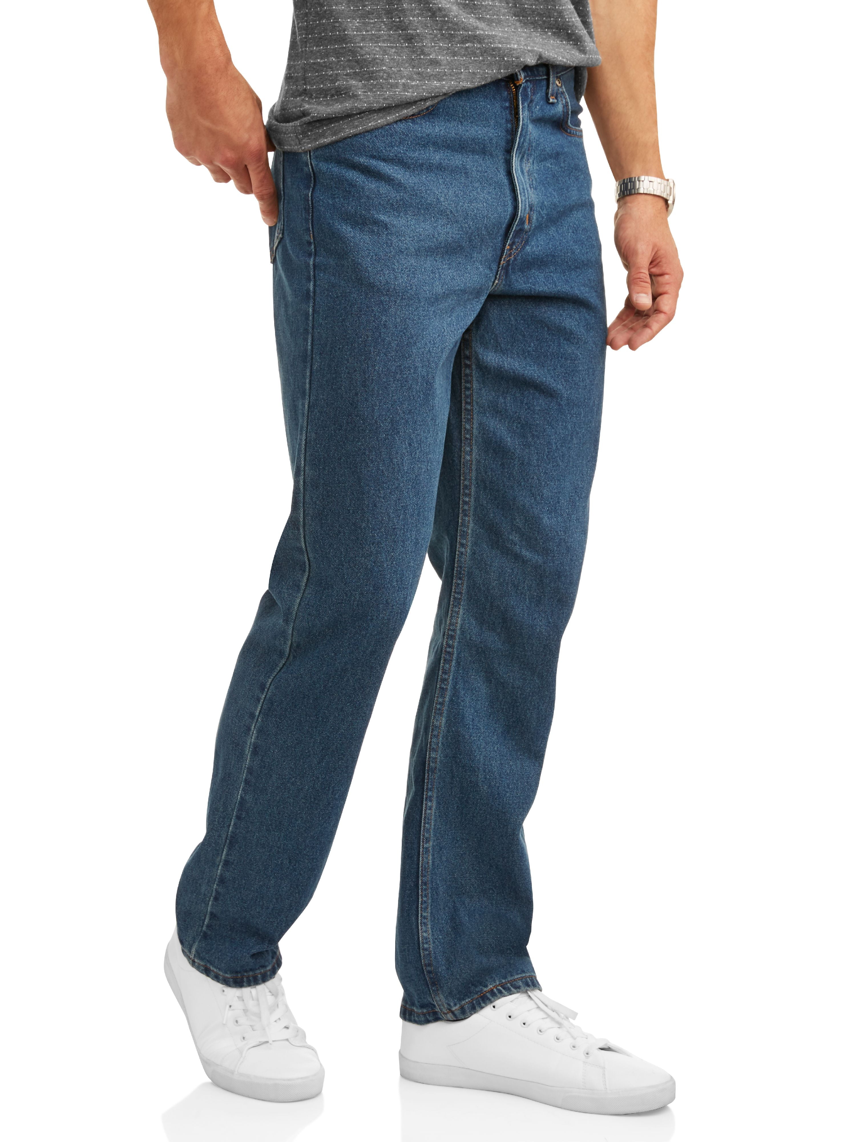 Mens Jeans Relaxed Fit Pants Baggy Casual Simple Big & Tall Plus Size  30-46W 32L