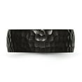 thumbnail image 3 of Stainless Steel Black IP-plated Hammered 8mm Band, 3 of 7