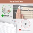 thumbnail image 2 of LazBlinds No Tools No Drill Cordless 1" Vinyl Mini Blinds, 100% Privacy S-Curve Blinds for Indoor Windows, Room Darkening Horizontal Window Blinds and Shades for Home, 22 1/2" W x 48" H, Beige, 2 of 6