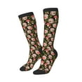 thumbnail image 2 of Balery Edgehog and Mushrooms Printed Novelty Socks Men's Women's Crew Socks Sports Socks Knee High Socks Cotton Socks Quirky and Cool Socks, 2 of 9