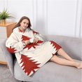 thumbnail image 5 of Oversized Wearable Blanket Hoodie,Red Christmas Tree Pattern Sherpa Blanket Hoodie with Super Pockets,Super Warm Fuzzy Pullover for Women & Men, 5 of 6