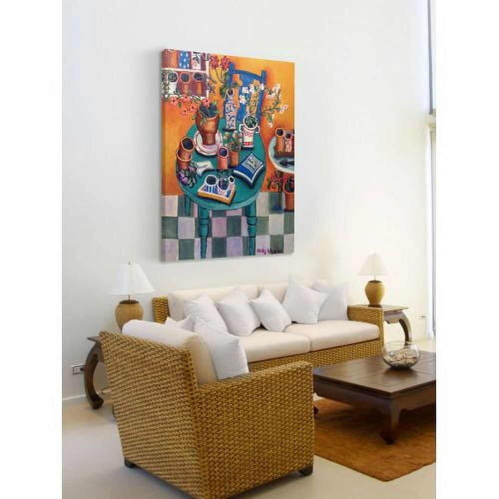 "A Sunny Garden Room" Painting Print on Wrapped Canvas