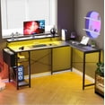 thumbnail image 6 of L Shaped Gaming Computer Desk, 54 Inch Home Office Desk with Power Outlet & LED Strip, Reversible Modern Simple Study Table, Corner Desk with Storage Bag, 6 of 9
