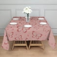 thumbnail image 3 of Pink Butterfly Pattern Square Tablecloth,Waterproof Square Table Cover,Wipeable Spillproof Washable Table Cover for Home Kitchen Party Decor 52"x52"(132x132cm), 3 of 6