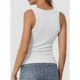 thumbnail image 2 of Women's Crew Neck Tank Tops Breathable Slim Fit Sleeveless Design Trendy Going Out Tops, 2 of 4