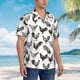 thumbnail image 3 of Balery Funny Chicken Camisas hawaianas de manga corta para hombre, camisas playeras de corte holgado, camisas de vacaciones con botones,3X-Large, 3 of 7