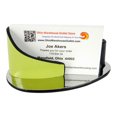 thumbnail image 3 of Business Cards Holders Desktop, Name Card Holder, Art Deco Wave Design, Lime Green & Black, 3 of 7